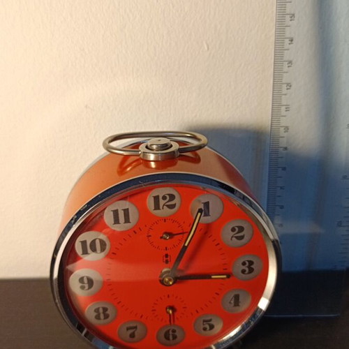 Table clock alarm used, analog