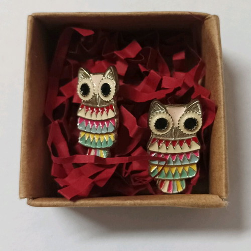 Earrings owl design like new