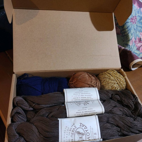 Cotton Perle knitting thread No 8 like new, pack of 21 skeins