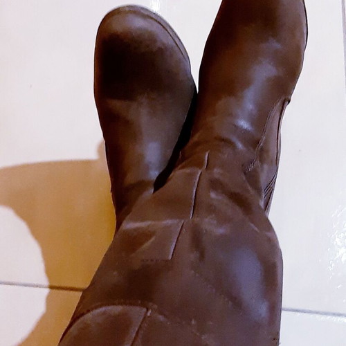 Zara boots size 39 used, genuine brown leather