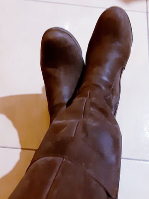 Zara boots size 39 used, genuine brown leather