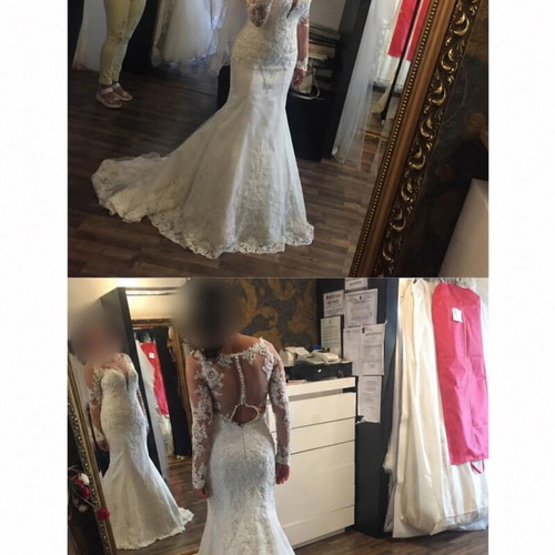 Demetrios wedding dress like new, white, size M