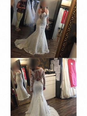 Demetrios wedding dress like new, white, size M
