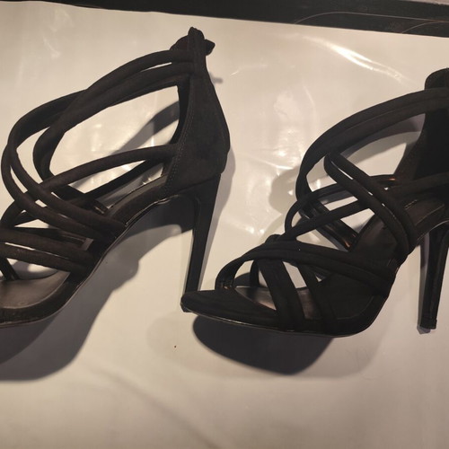 Zara basic black high heel sandals size 37