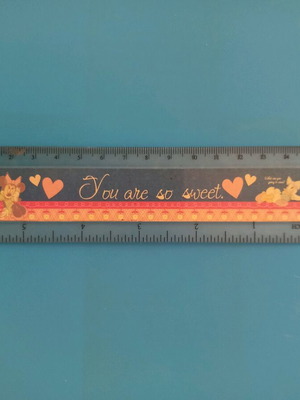 Minnie Mouse collectible ruler used, measures centimeters and inches