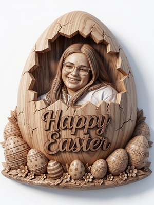 Πασχαλινό Ανάγλυφο Προσωποποιημένο Καινούργιο Διακοσμητικό