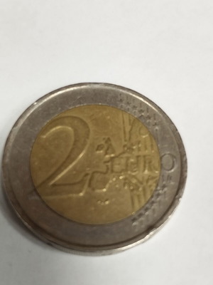 Two euro coin used, foreign
