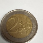 Two euro coin used, foreign