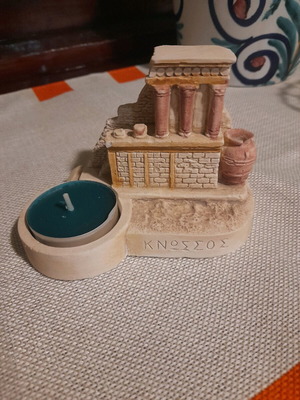 Clay candlestick Knossos like new