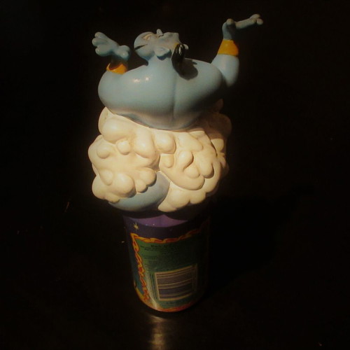 Aladdin Disney Bath Foam with Genie Figure new, 90s