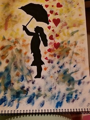 Painting on block new, dimensions 40×30