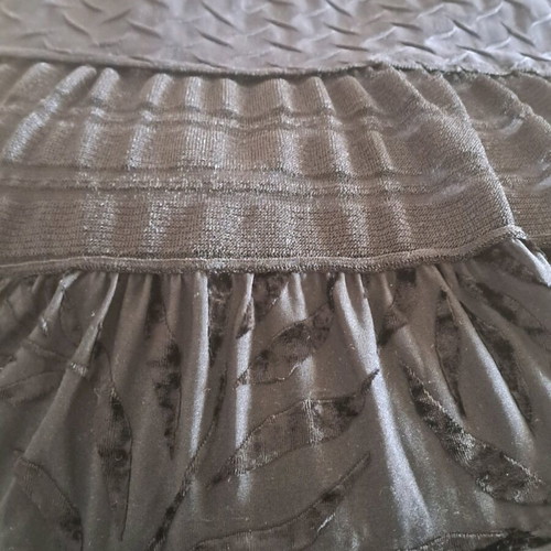 Long skirt Lucifair black like new, elastic waist, layered design