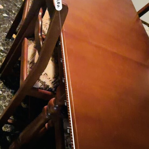 Solid wood dining table with 6 chairs