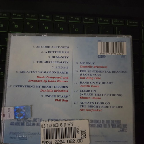 As Good As It Gets soundtrack CD like new, electronic