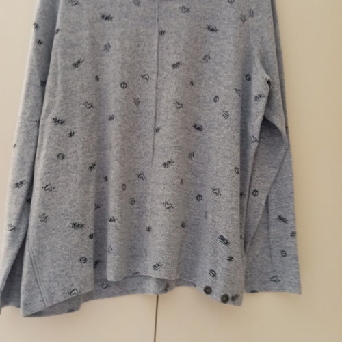 Blouse used, gray-blue, size L