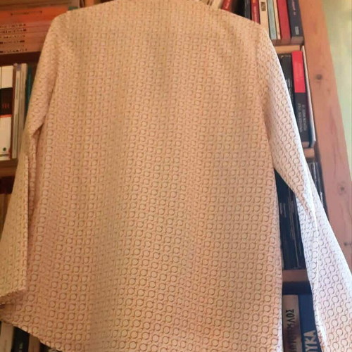 Mango MNG Suit women's shirt with chain print and tie, like new, size S