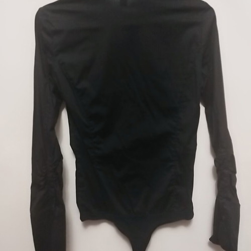 Black Attrattivo Small wrap bodysuit shirt new