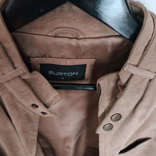 Burton suede bomber jacket size Medium almost new beige