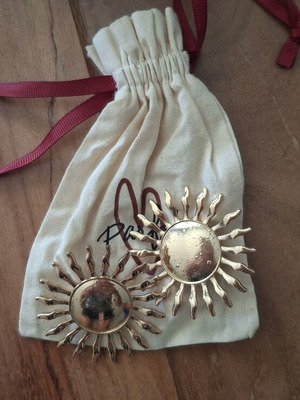 Sun earrings Parfois new, gold tone stainless steel