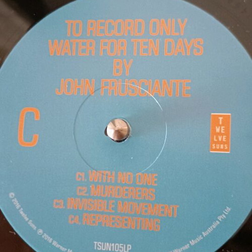 John Frusciante To Record Only Water for Ten Days 2xLP near mint