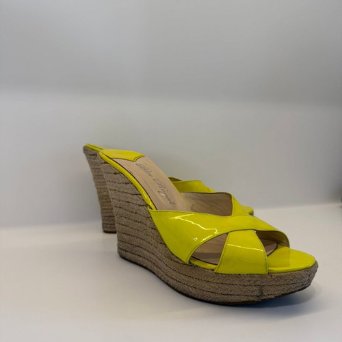 Fratelli Karida platform heels used, fluo yellow, size 39
