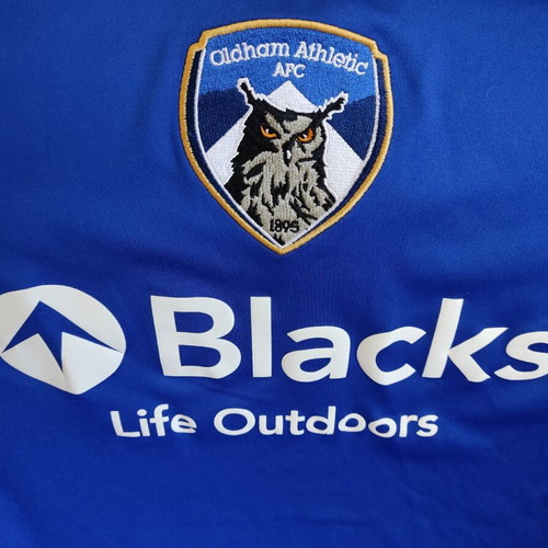 Oldham 2013-2014 jersey used with sleeve wear