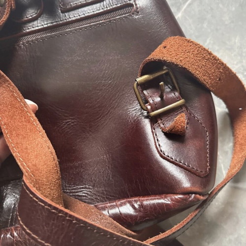 Leather backpack like new, brown