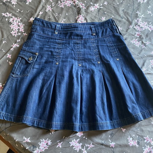 Denim midi skirt Jelo like new, size large, blue