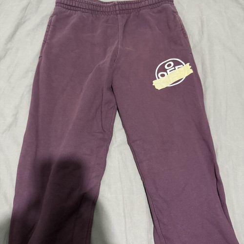 Off-White sweatpants used, size L, pink and purple
