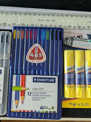 Painting and technical supplies set for kids like new