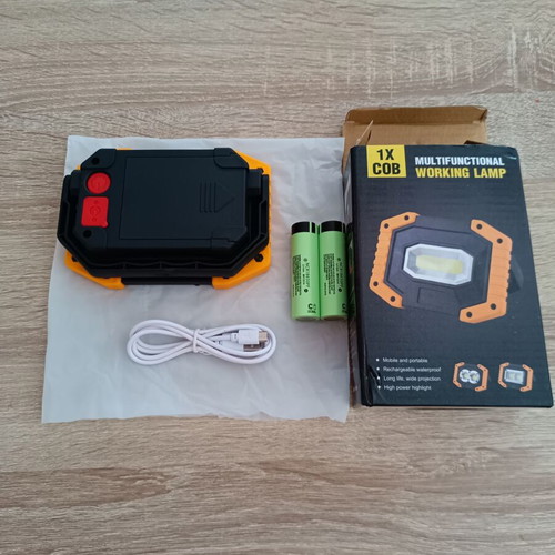 Προβολέας εργασίας επαναφορτιζόμενος LED COB 20W 2000lm καινούργιος, αδιάβροχος IP65