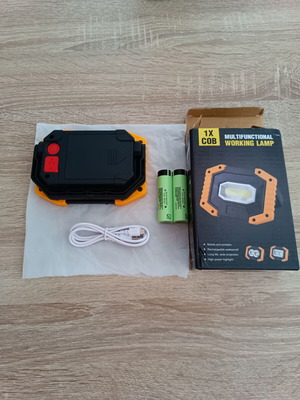Προβολέας εργασίας επαναφορτιζόμενος LED COB 20W 2000lm καινούργιος, αδιάβροχος IP65