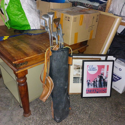 Vintage golf club set used, collector's item or decoration