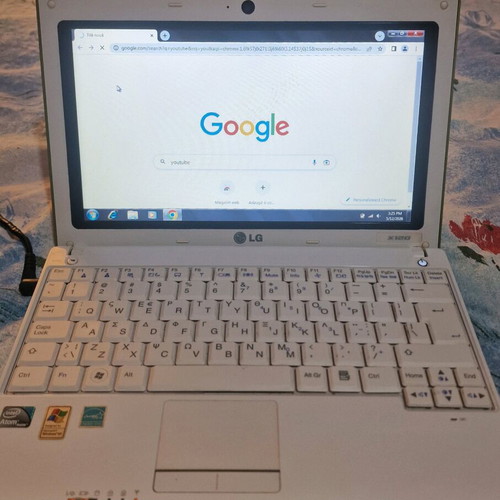 LG X120 laptop used with Intel Atom N270, 10.1 inch screen, WiFi, camera