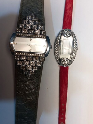Folli Follie watches 2 pieces used, women's, red and silver