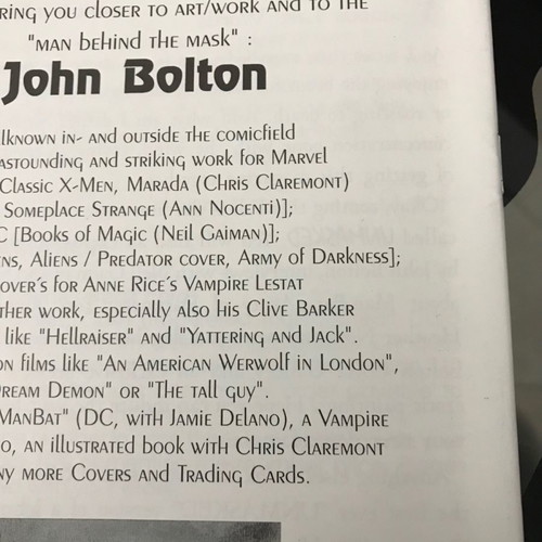 John Bolton Unmasked #1 Batman Man-Bat Preview Sketchbook new