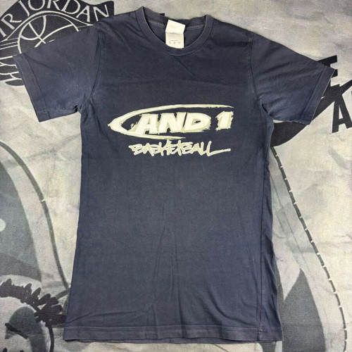AND1 Men's Navy T-shirt used, size Small