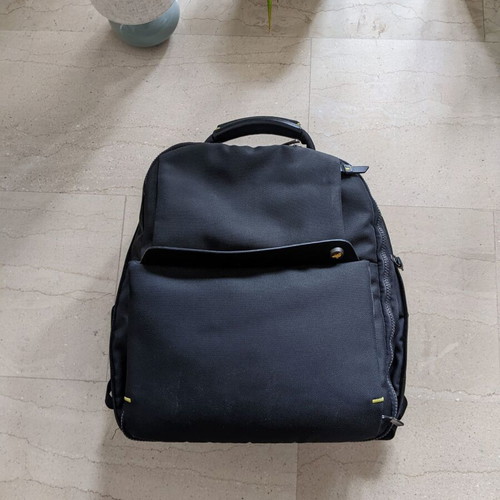 Mandarina Duck men's backpack used, black color
