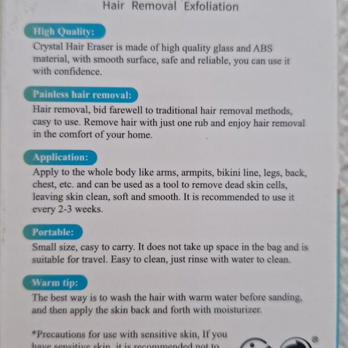 Crystal Hair Eraser epilator new, hair removal and exfoliation