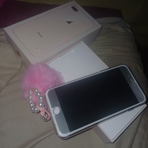 iPhone 8 Plus 64GB used with charger, headphones, 4 cases, 5 screen protectors