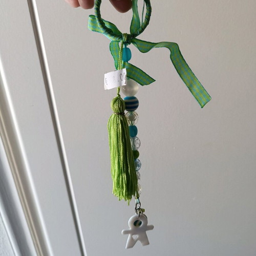 Handmade lucky charm for newborn baby new in green shades