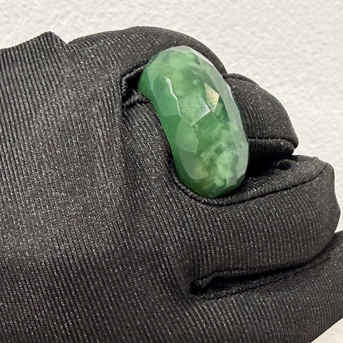 Ring with green fluorite new