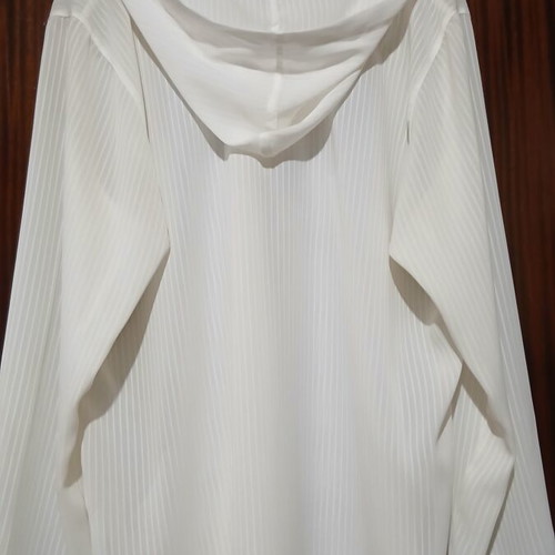 Pop Mari women's off-white striped shirt tunic, size M-L