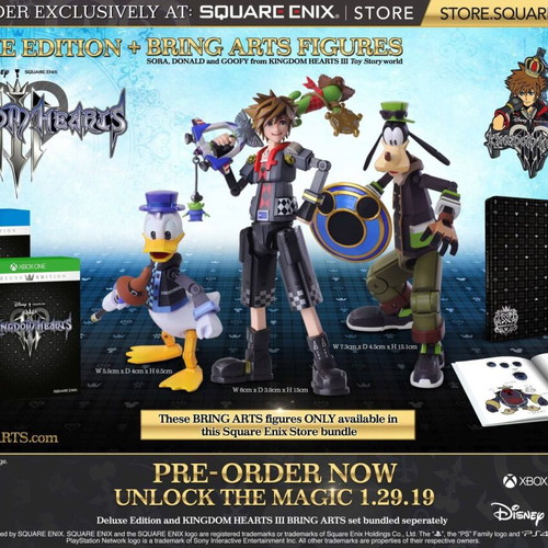 Kingdom Hearts 3 Collector's Edition like new with Bring Arts figures