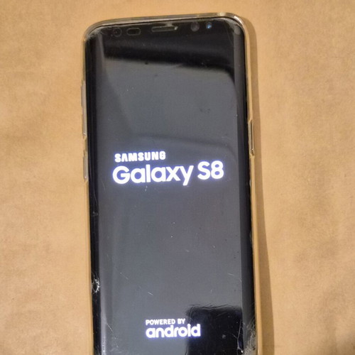 Samsung Galaxy S8 used with cracked screen, 32GB, gray/black