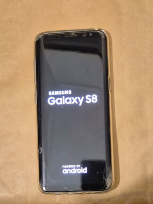 Samsung Galaxy S8 used with cracked screen, 32GB, gray/black