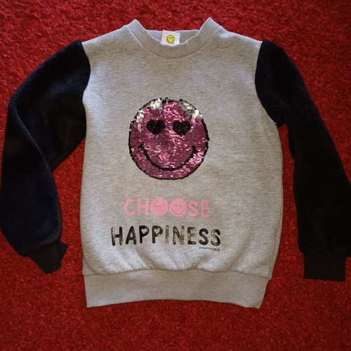 Alouette kids sweatshirt like new, size 6 years, grey and black