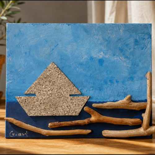 Summer wall decoration on stretched canvas, new