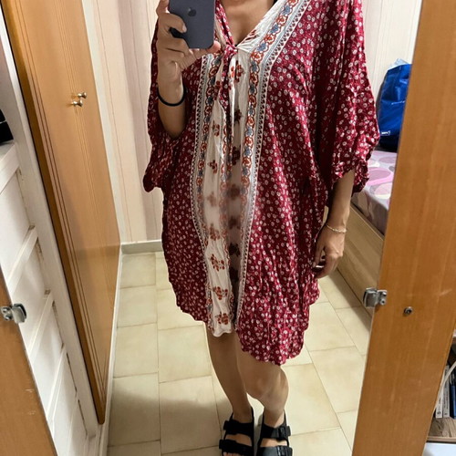 Boho kaftani dress used, multicolor Achilleas Accessories