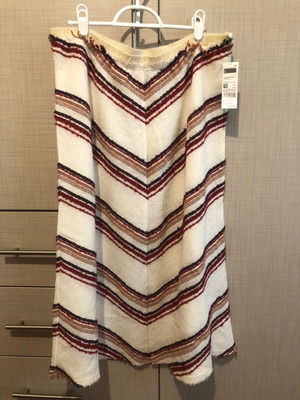 Benetton women's skirt new, beige, size L